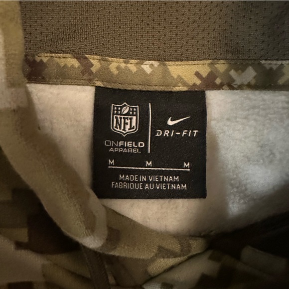 NIKE DRI FIT NFL ON FIELD GREEN BAY PACKERS SALUTE TO SERVICE CAMO HOODIE MEDIUM - Picture 13 of 16